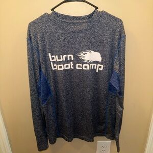 Burn Boot Camp Long Sleeve Performance Tee - Navy Heather
